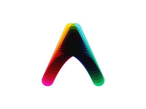 Letter A Dynamic Colorful Blends Logo Design Symbol Icon By Alex Tass Logo Designer On Dribbble