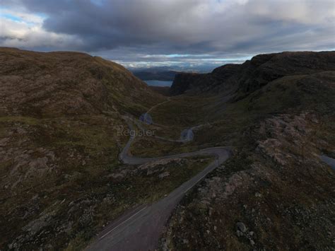 Road And Cliffs 7380 In Strathcarron