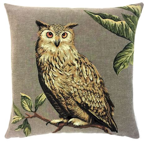 Owl Lover T Eagle Owl Pillow Cover Owl Decor Eagle Owl Throw Pillow 18x18 Belgian