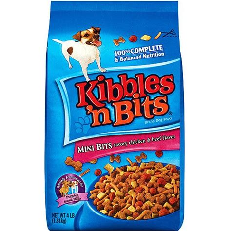 Usually sold in packets or large sacks. kibbles n bits dry food