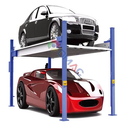 Electric Platform Stacker 2 Level Parking Lift Simple Four Post