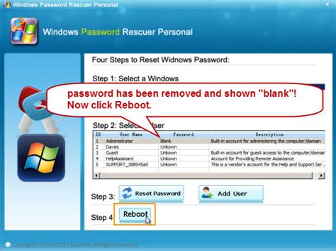 Windows XP Professional Administrator Password Reset