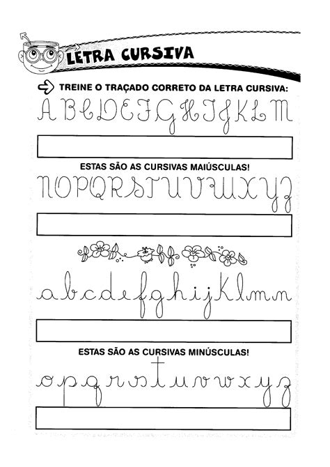 Atividades Letra Cursiva Alfabeto Rectory