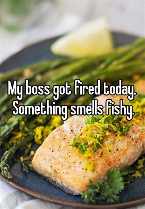 My Boss Got Fired Today Something Smells Fishy