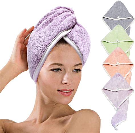Buy Xzp 4 Pack Larger Thicker Rapid Hair Wrap Towels Drying Women Long
