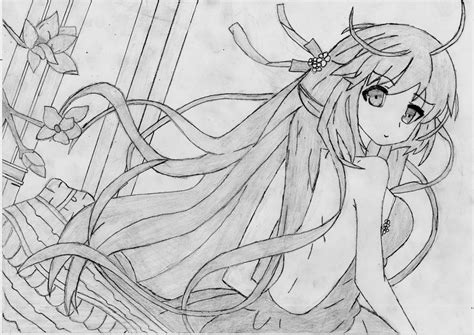 Anime Girl Drawing By 1dragonwarrior1 On Deviantart