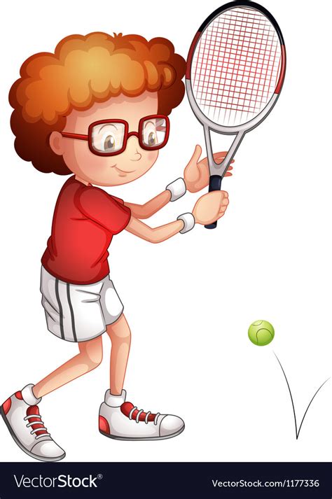 Cartoon Tennis Girl Player Royalty Free Vector Image