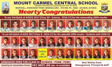 Academic Results Mount Carmel Central School