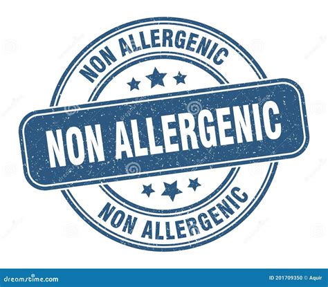 Non Allergenic Stamp Non Allergenic Label Round Grunge Sign Stock