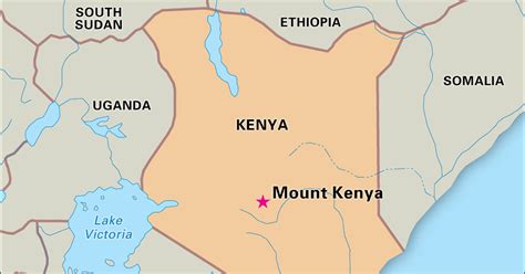 Mt Kenya On Africa Map Map Of Interstate