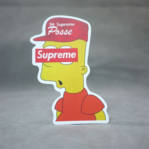 Supreme X Simpsons Sticker Hype Wallpaper Tumblr Wallpaper Bart