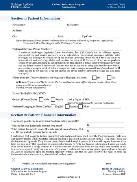 Bi Cares Patient Assistance Program Fill Out And Sign Online Dochub