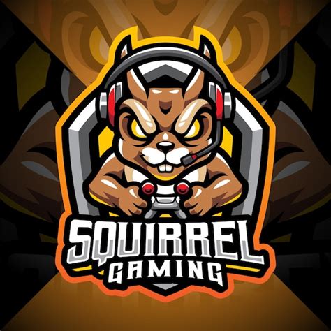 Premium Vector Squirrel Gaming Esport Mascot Logo Design