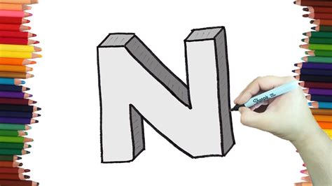 Como Dibujar La Letra N En D