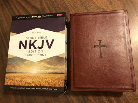 Personalized Nkjv Large Print Study Bible Indexed Brown