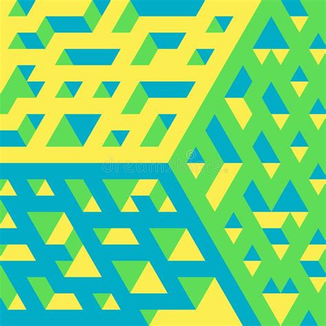 Abstract Isometric Background Of Geometric Shapes Three Dimensional