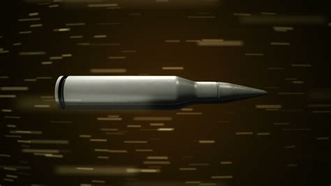 Animation Flying Of Bullet With Lines Around As Symbol Of Speed