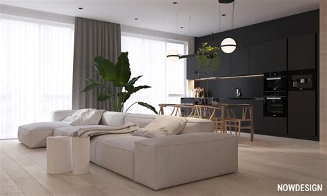 Minimalist Interior Design With Green Plant Accents Minimalist