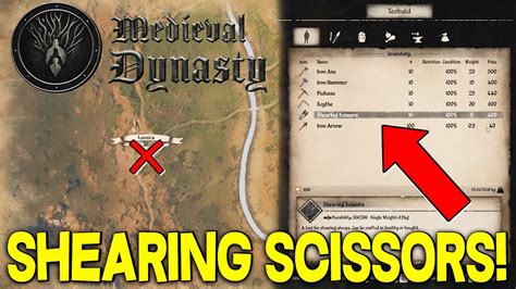 Shearing Scissors Location Guide Medieval Dynasty Youtube