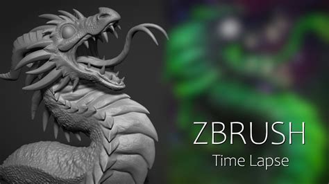Funny Dragon Bust Zbrush Time Lapse Youtube