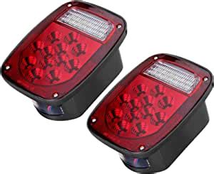 LIMICAR RV Tail Lights 39 LED Trailer Lights Red White Dual Colors