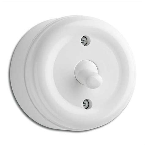 Surface Mounted Toggle Switch Alternation White Duroplast Classic Style