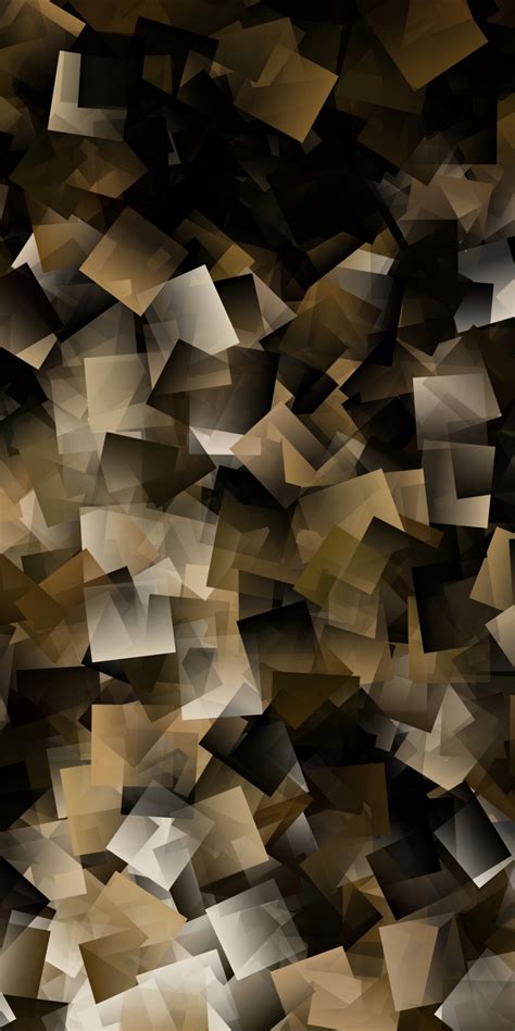 Download Wallpaper 1080x2160 Abstract Squares Yellow Dark Cubes
