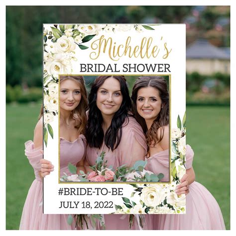 Buy Floral Bridal Shower Photo Booth Frame Personalized Bridal Shower