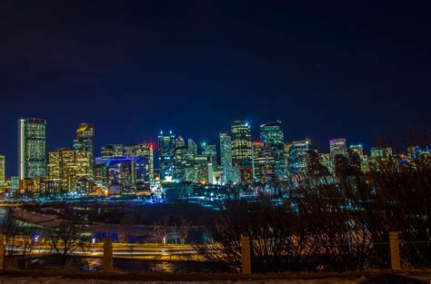 My Inner Sense Calgary Skyline At Night