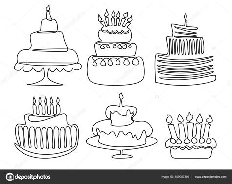 How to draw a birthday cake easy and step by step. Iictures: cake drawing | Birthday cake drawing — Stock ...