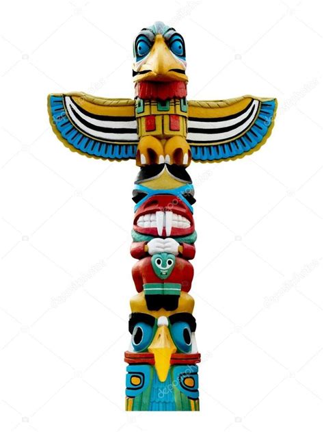 Colorful Totem Pole Totem Design Native American Totem Totem Pole