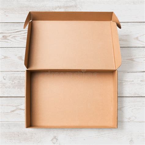 Open Cardboard Box Top View Isolated With No Shadows Clipping Path