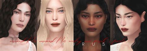 Nosemask And Nose Presets For Females Obscurus Sims On Patreon