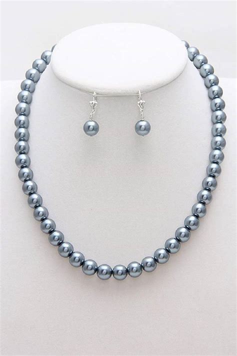 Grey Pearl Necklace Sets Runjhun Jewellery 2851805