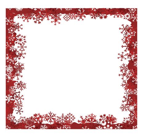 Red Snowflake Border Png Discover 65 Free Snowflake Border Png Images