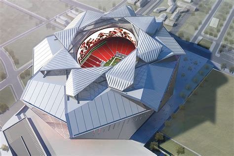 It also serves as the site for the academy's graduation ceremonies each spring. Atlanta Falcon's Stadium - Archpaper.com