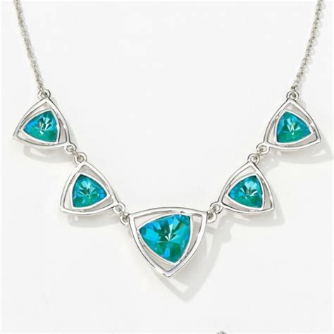 Touchstone Crystal By Swarovski Laguna Triangle Necklace New EBay