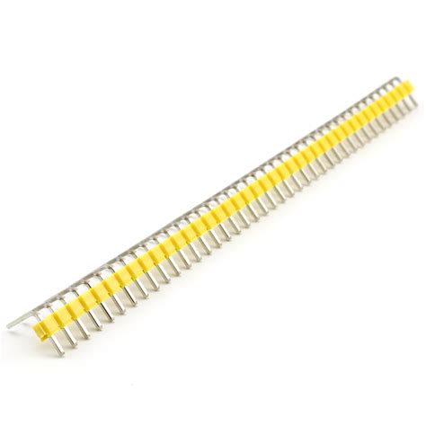 Header Male 40 Pins Right Angle Yellow Pack Of 4 Artekit