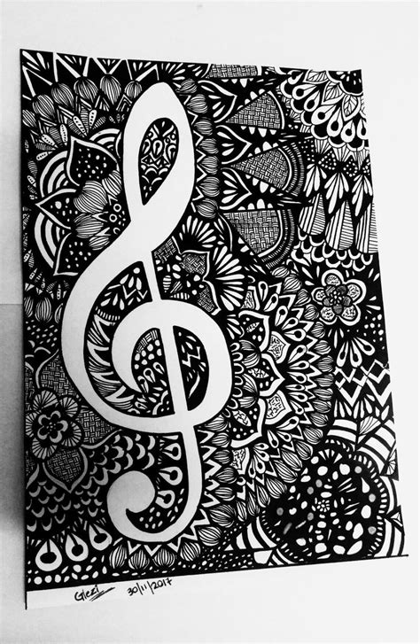 Music Note 🎼🎼 Doodle Art Doodle Art Designs Mandala Art Lesson