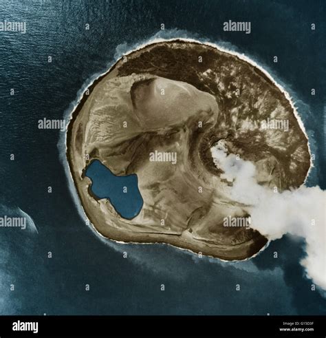 An Aerial Photograph Of Surtsey A Volcanic Island Near Icelands