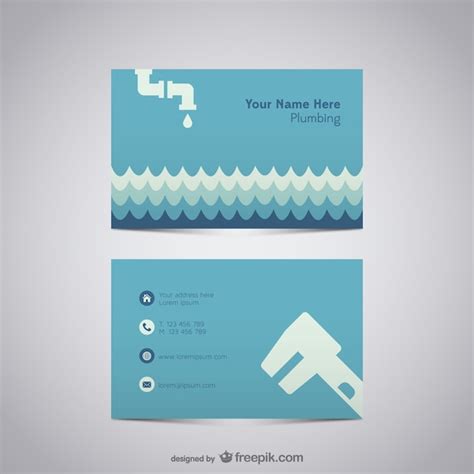 Plumber Business Card Vector Free Download