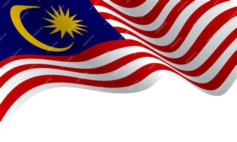 Premium Vector Malaysia Flag Wave Flying On White Background Vector