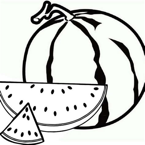 Printable Watermelon Coloring Page