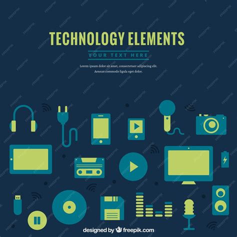 Free Vector Technology Elements Background In Flat Style
