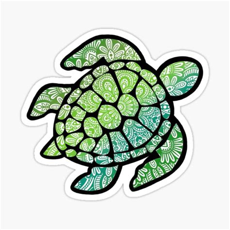 Mandala Turtle Sticker For Sale By NicoleHarvey Redbubble