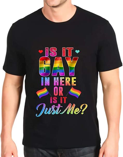 O Neck Print New T Shirt Lgbt Pride Tee Is It Gay In Here Or Is It Just