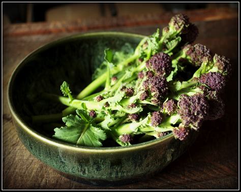 Purple Sprouting Broccoli Veg Food And Drink Food