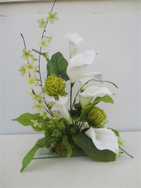Silk Calla Lily Flower Floral Arrangement Table Centerpiece Handmade