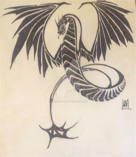 Tribal Dragon Tattoo By Drkdragonrage On Deviantart