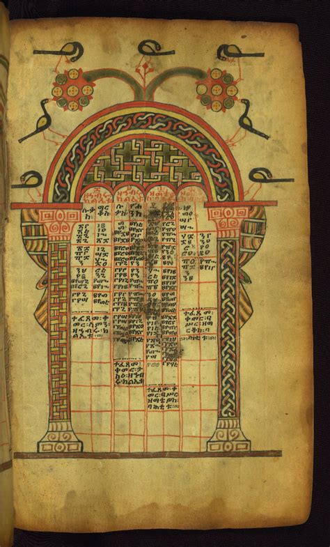 Ethiopian Gospels Canon Table Walters Manuscript W836 Flickr